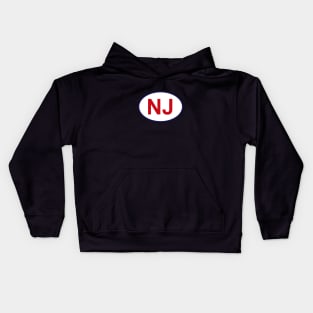 New Jersey State Sticker Kids Hoodie